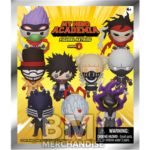 MY HERO ACADEMIA VILLIANS 3D FOAM BAG CLIP SERIES 6